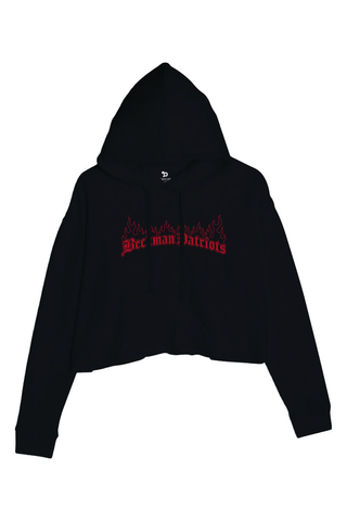 Beckman Patriots Ladies' Cropped Fleece Hoodie - Lifestyle Burniing Creed Edition