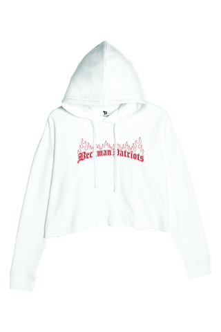 Beckman Patriots Ladies' Cropped Fleece Hoodie - Lifestyle Burniing Creed Edition