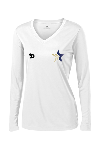 Change The Game Ladies PosiCharge Competitor Long Sleeve V-Neck Tee