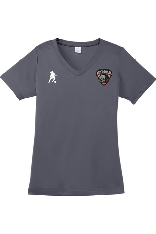 Roma FC Ladies PosiCharge Competitor V-Neck Tee