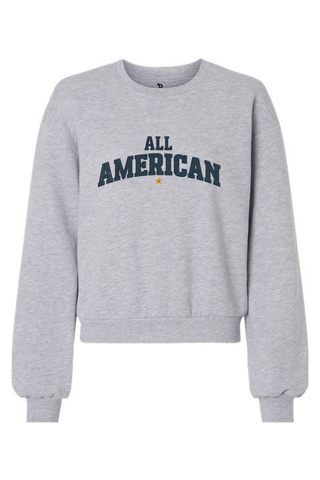 All American Women's Fleece Crewneck Sweatshirt - Lifestyle Beyond The Game