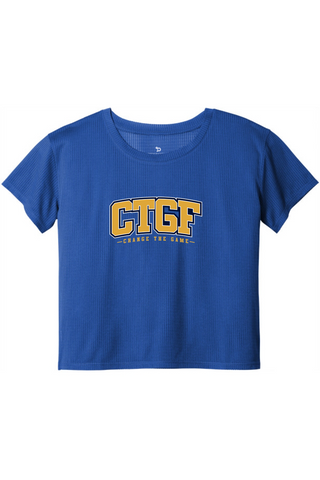 Change The Game Ladies PosiCharge® Draft Crop Tee - Lifestyle CTGF