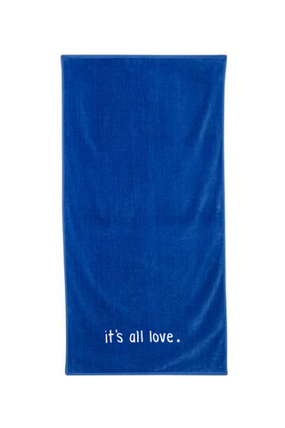 It's All Love Velour Beach Towel