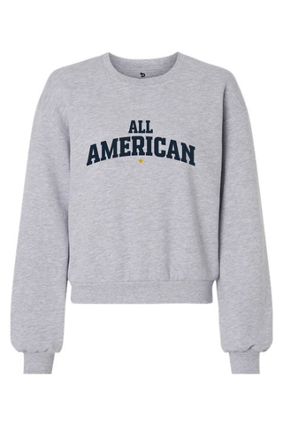 ALL AMERICAN Women's Fleece Crewneck Sweatshirt - Lifestyle Beyond The Game
