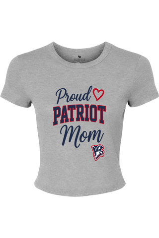 Beckman Patriots Women's Micro Rib Baby Tee - Lifestyle Patriot Mom Edition