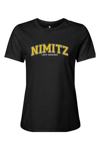 Nimitz High School Girls Soccer Women’s Relaxed Jersey Short Sleeve Tee - Lifestyle