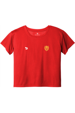 Woodbridge Warriors  Ladies PosiCharge® Draft Crop Tee - Lifestyle