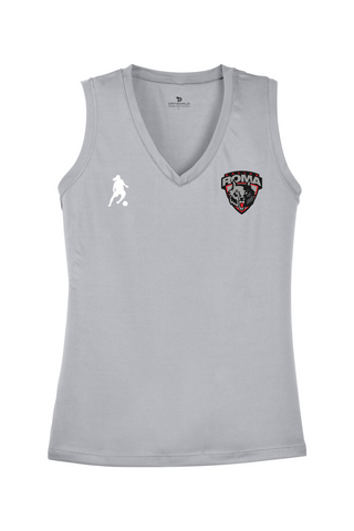 Roma FC Ladies Sleeveless PosiCharge Competitor V-Neck Tee