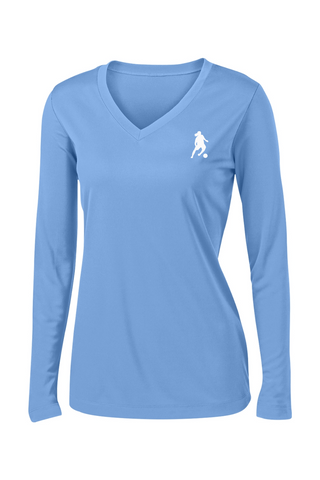 Ronaldinho Team Womens Long Sleeve V-Neck Tee