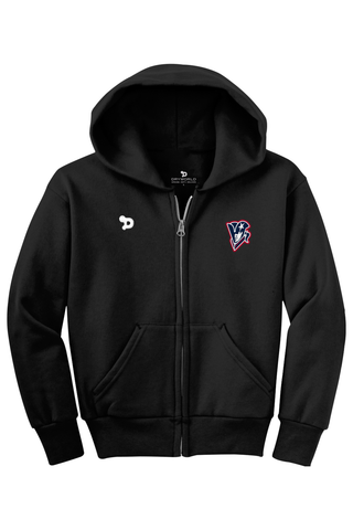 Beckman Patriots Youth Core Fleece Full-Zip Hooded Sweatshirt (PC78YZH)