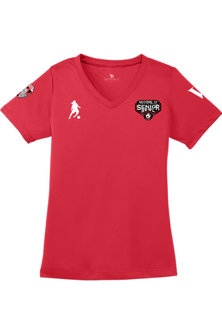 Senior Bowl Ladies PosiCharge Competitor V-Neck Tee - Training
