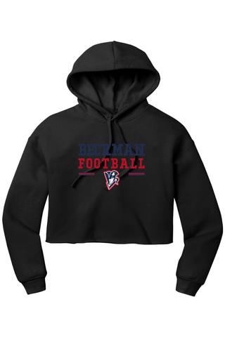 Beckman Patriots Women’s Sponge Fleece Cropped Fleece Hoodie - Lifestyle 2