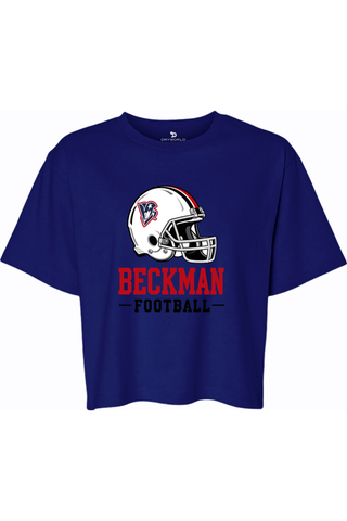 Beckman Patriots Women's Fine Jersey Boxy Tee - Lifestyle Helmet Pride Edition