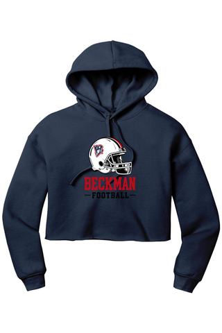 Beckman Patriots Women’s Sponge Fleece Cropped Fleece Hoodie - Lifestyle 3