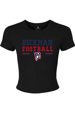 Beckman Patriots Women's Micro Rib Baby Tee - Lifestyle 2