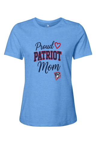 Beckman Patriots Women’s Relaxed Jersey Short Sleeve Tee - Lifestyle Patriot Mom Edition