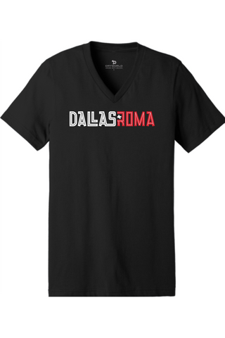 Roma FC Unisex Jersey Short Sleeve V-Neck Tee
