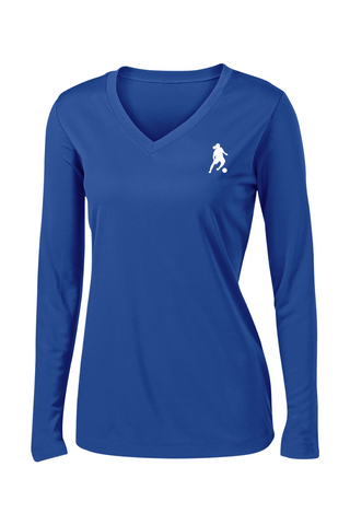 Ronaldinho Team Womens Long Sleeve V-Neck Tee