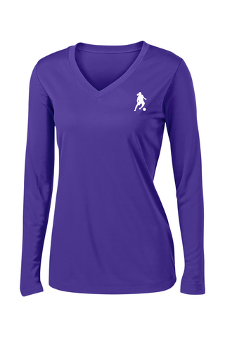 Ronaldinho Team Womens Long Sleeve V-Neck Tee