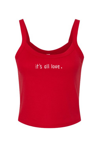 It's All Love Micro Rib Spaghetti Strap Tank