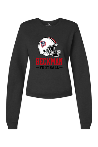 Beckman Patriots Women's Sponge Fleece Classic Crewneck Sweatshirt - Lifetyle Helmet Pride Edition