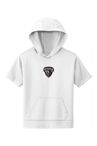 ROMA FC Youth Sport-Wick Fleece Short Sleeve Hooded Pullover