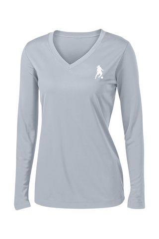 Ronaldinho Team Womens Long Sleeve V-Neck Tee