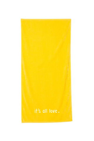 It's All Love Velour Beach Towel