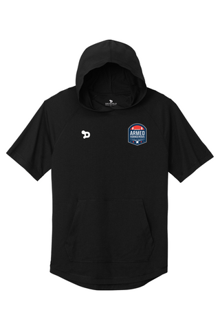 A&D PosiCharge Tri-Blend Wicking Short Sleeve Hoodie