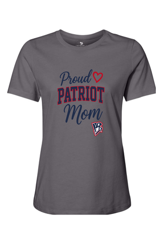 Beckman Patriots Women’s Relaxed Jersey Short Sleeve Tee - Lifestyle Patriot Mom Edition