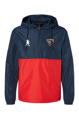 Roma FC Unisex Lightweight Quarter-Zip Windbreaker Pullover Jacket