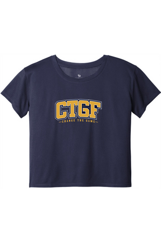 Change The Game Ladies PosiCharge® Draft Crop Tee - Lifestyle CTGF