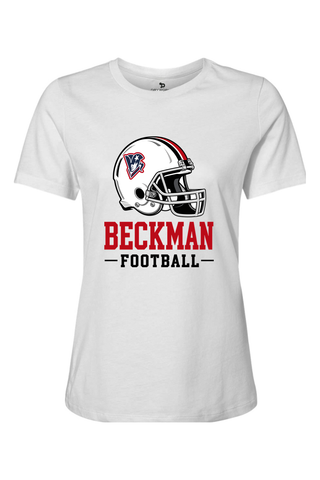 Beckman Patriots Women’s Relaxed Jersey Short Sleeve Tee - Lifestyle Helmet Pride Edition