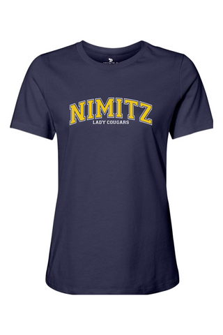 Nimitz High School Girls Soccer Women’s Relaxed Jersey Short Sleeve Tee - Lifestyle