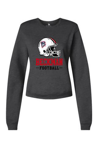 Beckman Patriots Women's Sponge Fleece Classic Crewneck Sweatshirt - Lifetyle Helmet Pride Edition