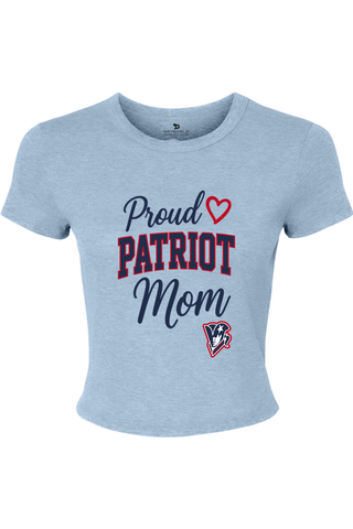 Beckman Patriots Women's Micro Rib Baby Tee - Lifestyle Patriot Mom Edition