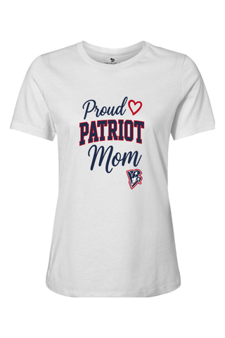 Beckman Patriots Women’s Relaxed Jersey Short Sleeve Tee - Lifestyle Patriot Mom Edition