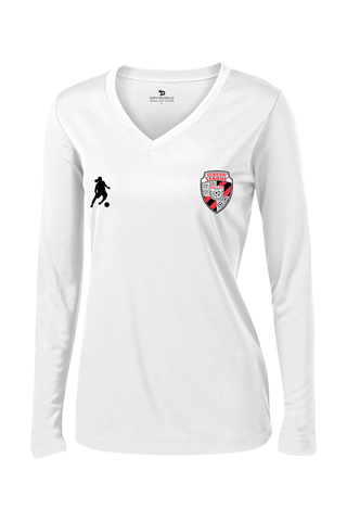 Classic League Ladies PosiCharge Competitor Long Sleeve V-Neck Tee