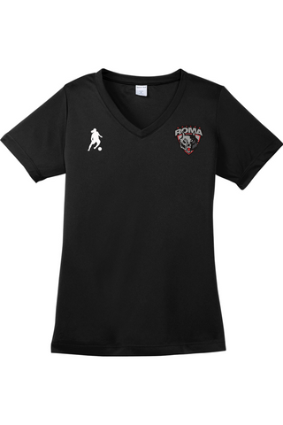 Roma FC Ladies PosiCharge Competitor V-Neck Tee