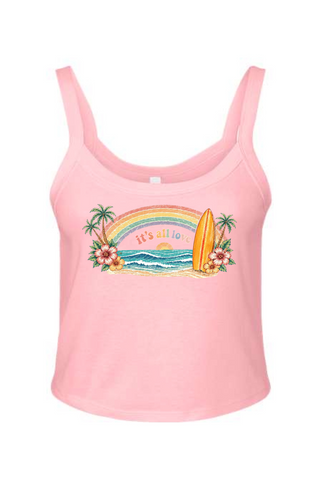 It's All Love Micro Rib Spaghetti Strap Tank