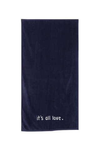 It's All Love Velour Beach Towel