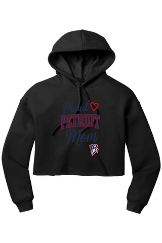 Beckman Patriots Women’s Sponge Fleece Cropped Fleece Hoodie - Lifestyle 1