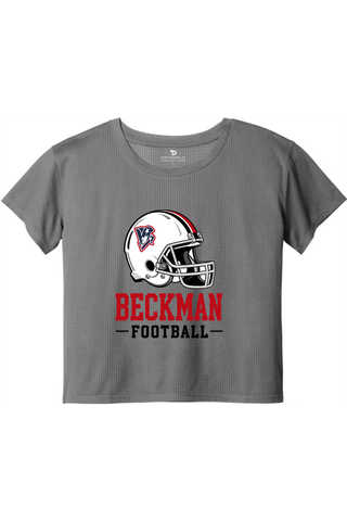 Beckman Patriots Ladies PosiCharge® Draft Crop Tee - Lifestyle Helmet Pride Edition