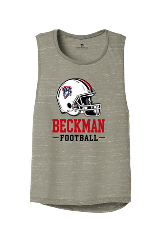 Beckman Patriots Women's Flowy Muscle Tank - Lifestyle Helmet Pride Edition