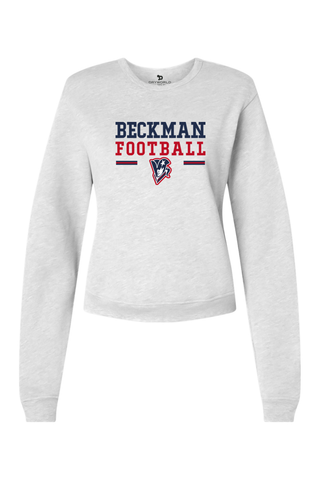 Beckman Patriots Women's Sponge Fleece Classic Crewneck Sweatshirt - Lifetyle Beckman Football Edition