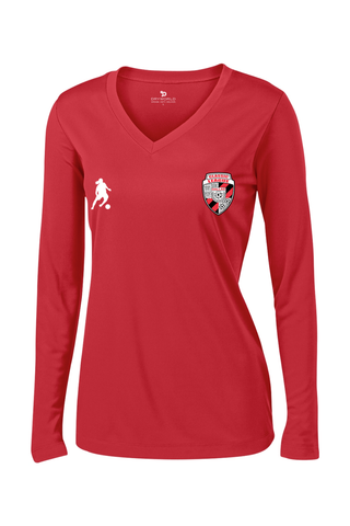 Classic League Ladies PosiCharge Competitor Long Sleeve V-Neck Tee