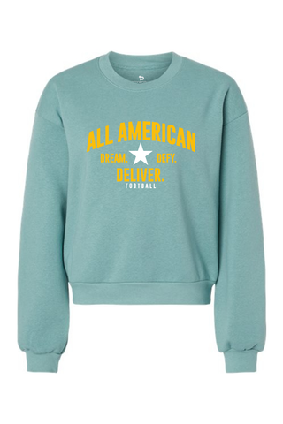 ALL AMERICAN ReFlex Women's Fleece Crewneck Sweatshirt - DREAM DEFY DELIVER EDITION
