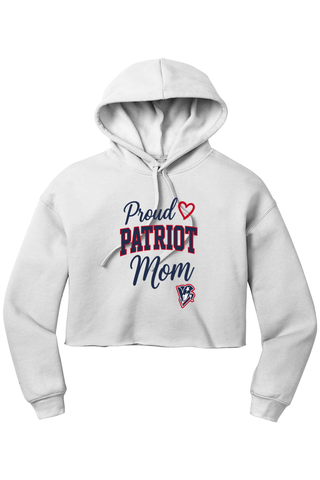 Beckman Patriots Women’s Sponge Fleece Cropped Fleece Hoodie - Lifestyle 1