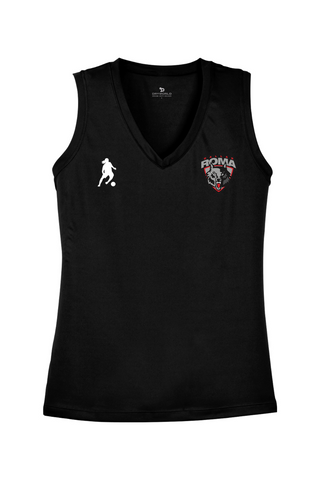 Roma FC Ladies Sleeveless PosiCharge Competitor V-Neck Tee