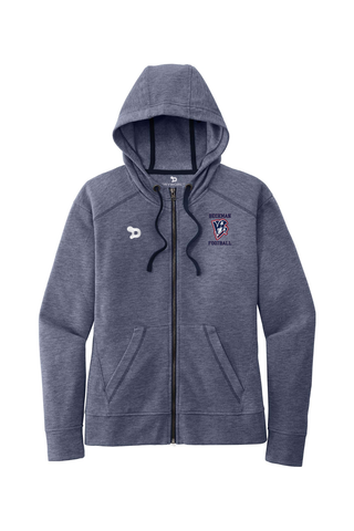 Beckman Football Ladies PosiCharge Tri-Blend Wicking Fleece Full-Zip Hooded Jacket